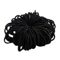 MSJUHEG Hair Ties Headbands For Women Girls 100 Pieces Of 3 Cm Nylon Non-Harm Hair Rubber Band Color Hair Rope Jewelry Hair Bands Black One Size