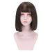 Wiueurtly Cute Wigs for Women Princess Cut Wig Female Japanese Air Bangs Head Cover Fashion Shoulder Length Bangs Wig Head Cover