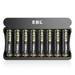 8 Pack Rechargeable AA Batteries Ni-Zn 3000mWh with 8 Bay Ni-Zn Battery Charger