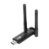 ammoon Wireless N USB Adapter 300Mbps WiFi 4 Adapter with Dual Antennas Black