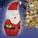 Lighted Santa Claus Outdoor Christmas Decorations Light Up Collapsible Santa Claus Battery Operated Light-Up Christmas Decorations for Porches Lawns Yards 27 Inch