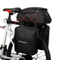 3-in-1 Bike Rack Bag Trunk Bag Waterproof Bicycle Rear Seat Bag Cooler Bag with 2 Side Hanging Bags Cycling Cargo Luggage Bag Pannier Shoulder Bag