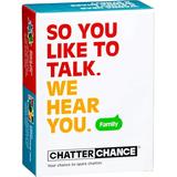 ChatterChance Family: Conversation Card Games - Family Fun Game for Day & Night Party or Car Road Trip - 80 Thought Provoking Family Questions - Deck of Question Cards Gift for Kids Teens & Adults