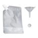 HOMEMAXS 20pcs Transparent Suction Nozzle Bag Portable Drink Bags Beverages Drinking Container with 2pcs Funnel for Camping Travel (10pcs 250ml Bag + 10pcs 350ml Bag)
