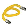 GUHDZD3436Q 36 Flexible Yellow Epoxy Coated Gas Line Connector With 1 O.D. And 3/4 FIP X 3/4 MIP Fittings Stainless Steel (UPGRADE-NEW)