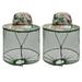 Hemoton 2Pcs Fishing Head Mosquito Net Mosquito Net Caps Gauze Sun Hat Insect-Proof Net Hat