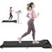 2 in 1 Under Desk Treadmill 2.5HP Folding Treadmills for Home Office w/Bluetooth APP and speaker Remote Control Display Foldable Walking Jogging Machine Fitness Equipment for Gym (Black)