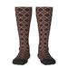 Bingfone Compression Socks For Women And Men Long Socks For Running Athletic Cycling Nurse-Brown Gold Grid