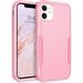 iPhone 11 Case iPhone 11 Phone Case Heavy Duty 3 in 1 Full Body Rugged Shockproof Hybrid Hard PC Soft TPU Bumper Anti-Scratch Non Slip Women Girl Protective Cover for iPhone 11 6.1 Pink