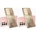 2 Pieces Phone Protective Shell Marble Case S21 Cover Anti-fall Protector Men Women