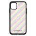 DistinctInk Case for iPhone 15 Pro MAX (6.7 Screen) - OtterBox Symmetry Custom Black Case - Rainbow Diagonal Stripes Pattern