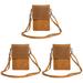 3 Pcs PU Leather Phone Bag Women Bags Crossbody Small Womens Wallets Clear Window Case Cell Shoulder Miss