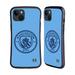 Head Case Designs Officially Licensed Manchester City Man City FC Badge Blue Obsidian Mono Hybrid Case Compatible with Apple iPhone 15 Plus