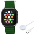 45mm Women Men s Sport Blood Oxygen Heart Rate Blood Pressure Smart Watch (Green)