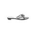 Talbots Sandals: Silver Print Shoes - Women's Size 9 - Open Toe