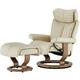 Stressless Relaxsessel mit Hocker Leder Magic S ¦ creme ¦ Maße (cm): B: 77 H: 108 T: 76 Polstermöbel > Sessel > Ledersessel - Höffner