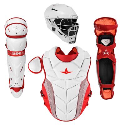 All Star PHX Paige Halstead Fastpitch Softball Catching Kit White/Scarlet