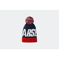 Arsenal Large Text Pom Beanie, Multicolor