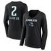 Women's Fanatics Branded Darius Slay Jr. Black Philadelphia Eagles Wordmark Player Name & Number Long Sleeve V-Neck T-Shirt