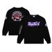 Men's Mitchell & Ness Black Toronto Raptors Hardwood Classics There and Back Pullover Sweatshirt