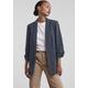 Blusenblazer PIECES "PCBOSELLA 3/4 BLAZER NOOS" Gr. M (38), blau (ombre blue) Damen Blazer Blusenjacken mit Faltendetail am Ärmel