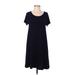 Old Navy Casual Dress - Shift Scoop Neck Short sleeves: Black Print Dresses - Women's Size Small