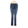 Joe's Jeans Jeggings - Mid/Reg Rise Skinny Leg Boyfriend: Blue Bottoms - Women's Size 29 - Dark Wash