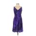 Yumi Kim Casual Dress - A-Line V Neck Sleeveless: Purple Dresses - Women's Size X-Small