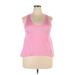 Zyia Active Active Tank Top: Pink Print Activewear - Women's Size 2X-Large