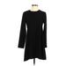 Zara Casual Dress - Mini High Neck Long sleeves: Black Print Dresses - Women's Size Small