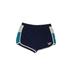 Reebok Athletic Shorts: Blue Color Block Activewear - Women's Size Large