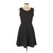 Gilli Casual Dress - A-Line: Black Polka Dots Dresses - Women's Size Medium