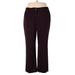 Rafaella Dress Pants - High Rise Boot Cut Boot Cut: Burgundy Bottoms - Women's Size 22