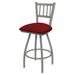 Holland Bar Stool XL 810 Contessa Swivel Stool Upholstered/Metal in Red/Gray/Black | Bar Stool (30" Seat Height) | Wayfair X81030AN016