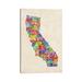 iCanvas 'California Typography Text Map' by Michael Tompsett Textual Art on Canvas Canvas | 1 Panel,18" H x 12" W x 1.5" D | Wayfair