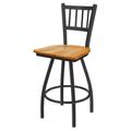 Red Barrel Studio® Nicolai 25" Swivel Bar Stool Wood/Metal in Gray | Bar Stool (30" Seat Height) | Wayfair AEC545A3FCC34E698AF261FF52378C01