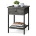 17 Stories Saied Nightstand Wood/Metal in Gray | 21.7 H x 15.7 W x 15.7 D in | Wayfair 3035999822214EE89058F0B580F58C39