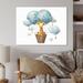 Indigo Safari Nursery Adorable Giraffe II - Children Metal Wall Decor Metal in Blue/Brown | 24 H x 32 W x 1 D in | Wayfair