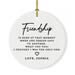 The Holiday Aisle® No Pattern Holiday Shaped Ornament Ceramic/Porcelain in Black/White | 0.1 H x 2.8 W x 2.8 D in | Wayfair