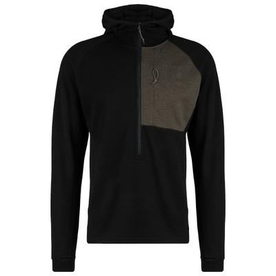 Stoic - Merino260 StadjanSt. 3/4 Zip w. Hood - Merinohoodie Gr M schwarz