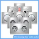 Europe UK FR Luxury LED Wall Light Switch Socket 1 2 3 4 gang 1 2way On/Off aluminum alloy Round