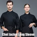 Classic Chef Jacket for Men Women Restaurant Waiter Waitress Uniform in Black and White