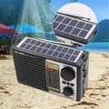 Radio FM multibanda Radio di emergenza con ricarica solare con luci a LED Altoparlante Bluetooth wireless Supporta radio FM USB TF / AM / SW