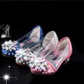 Moda cenerentola Crystal Bright Diamond Shoes Girl Princess Single Shoes Girl Performance scarpe con