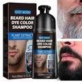 100ml Herbal Extract Fast Permanent Black Dye Grey Hair Shampoo Natural Black Beard Dye Shampoo For