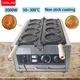 XEOLEO Commerical 4PCS Korean Coin Waffle Maker 3000W Non-stick Coating Gold Coin Bread Waffle