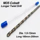 1PC 1.5mm-13mmx160mm-250mm OAL HSS-CO 5% Cobalt M35 Long Twist Drill Bits For Stainless Steel Alloy