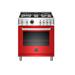 30in Professional - Gas oven - 4 brass burners - Red - 24