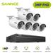 SANNCE 8CH 5MP PoE Home Security Camera System, 6Pcs Wired 3MP Cameras