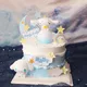 Animal Dog Birthday Party Cake Topper Baking Supplies Korea Gig Ear Children Baby Favor Cupcake